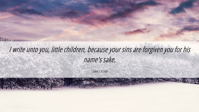 Picture 06 - 1 John 2:12 KJV Desktop Wallpaper - I write unto you, little children, because your - Desktop Bible Verse Wallpaper