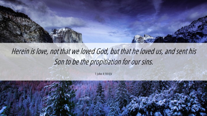 Picture 06 - 1 John 4:10 KJV Desktop Wallpaper - Herein is love, not that we loved God, but that - Desktop Bible Verse Wallpaper