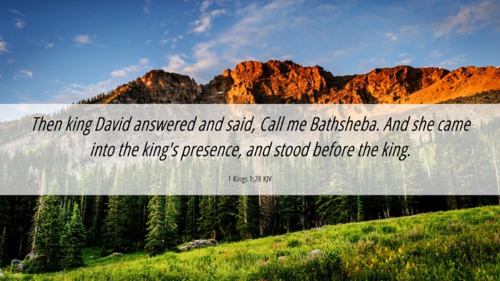 Picture 06 - 1 Kings 1:28 KJV Desktop Wallpaper - Then king David answered and said, Call me - Desktop Bible Verse Wallpaper