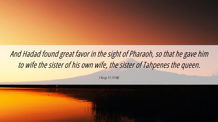 Picture 06 - 1 Kings 11:19 KJV Desktop Wallpaper - And Hadad found great favor in the sight of - Desktop Bible Verse Wallpaper