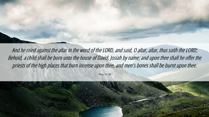 Picture 06 - 1 Kings 13:2 KJV Desktop Wallpaper - And he cried against the altar in the word of the - Desktop Bible Verse Wallpaper