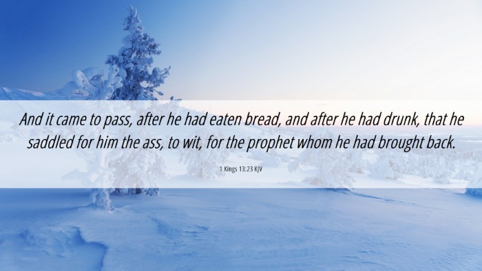 Picture 06 - 1 Kings 13:23 KJV Desktop Wallpaper - And it came to pass, after he had eaten bread, - Desktop Bible Verse Wallpaper