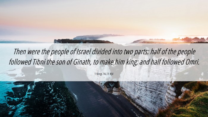 Picture 06 - 1 Kings 16:21 KJV Desktop Wallpaper - Then were the people of Israel divided into two - Desktop Bible Verse Wallpaper