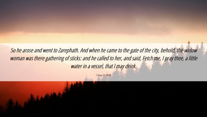Picture 06 - 1 Kings 17:10 KJV Desktop Wallpaper - So he arose and went to Zarephath. And when he - Desktop Bible Verse Wallpaper