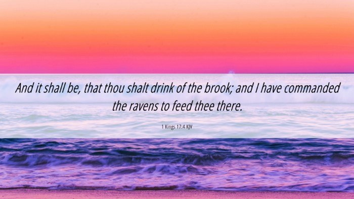 Picture 06 - 1 Kings 17:4 KJV Desktop Wallpaper - And it shall be, that thou shalt drink of the - Desktop Bible Verse Wallpaper