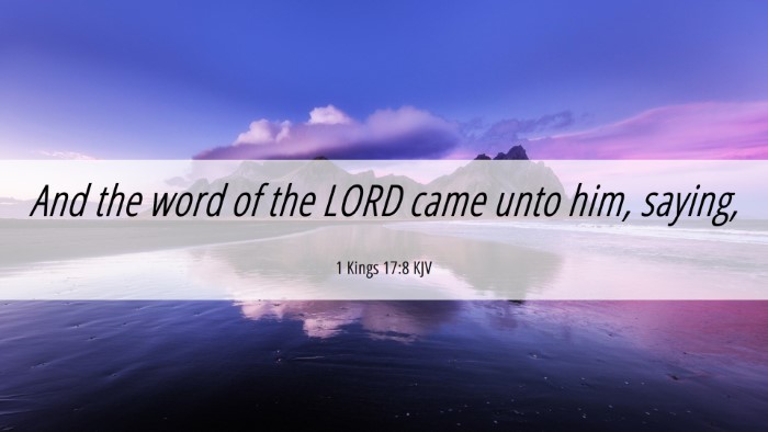 Picture 06 - 1 Kings 17:8 KJV Desktop Wallpaper - And the word of the LORD came unto him, - Desktop Bible Verse Wallpaper