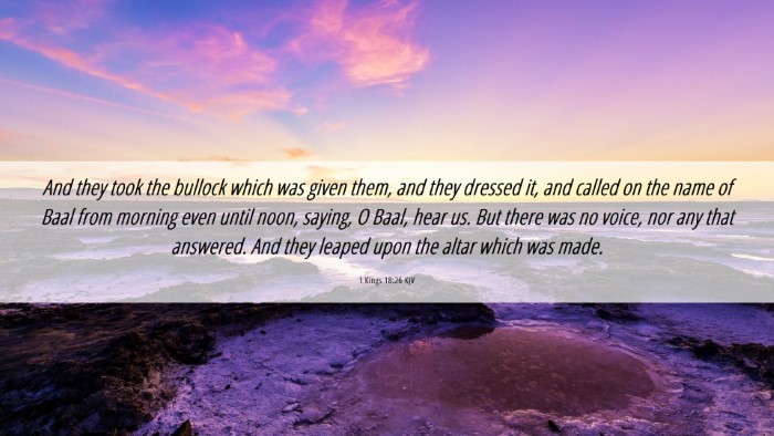 Picture 06 - 1 Kings 18:26 KJV Desktop Wallpaper - And they took the bullock which was given them, - Desktop Bible Verse Wallpaper