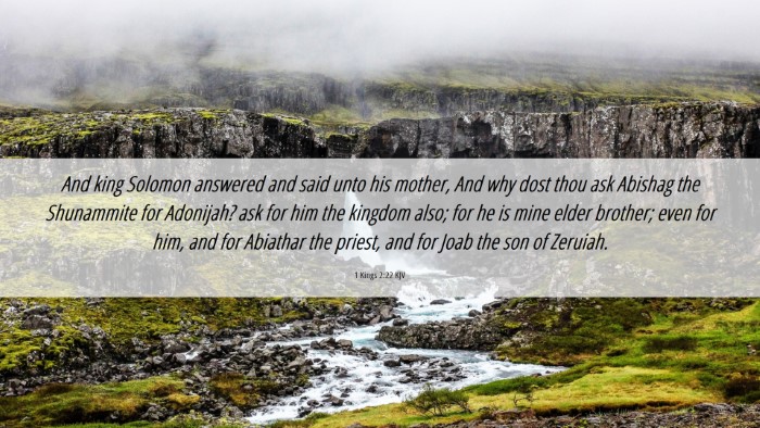 Picture 06 - 1 Kings 2:22 KJV Desktop Wallpaper - And king Solomon answered and said unto his - Desktop Bible Verse Wallpaper