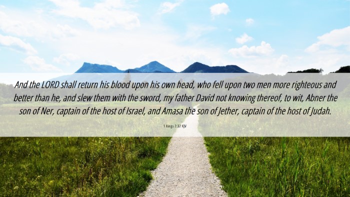Picture 06 - 1 Kings 2:32 KJV Desktop Wallpaper - And the LORD shall return his blood upon his own - Desktop Bible Verse Wallpaper