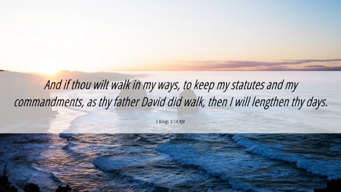 Picture 06 - 1 Kings 3:14 KJV Desktop Wallpaper - And if thou wilt walk in my ways, to keep my - Desktop Bible Verse Wallpaper