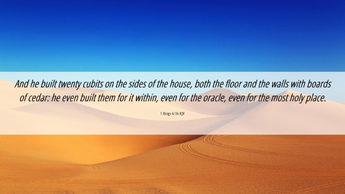 Picture 06 - 1 Kings 6:16 KJV Desktop Wallpaper - And he built twenty cubits on the sides of the - Desktop Bible Verse Wallpaper