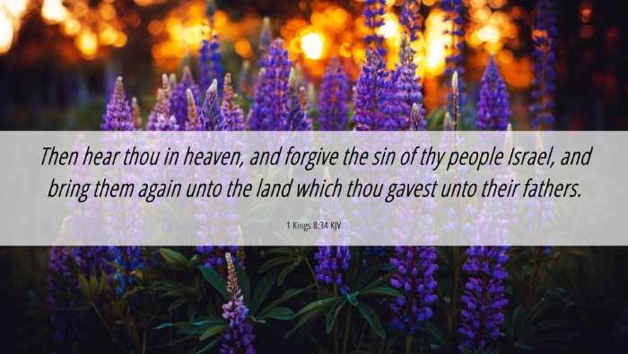 Picture 06 - 1 Kings 8:34 KJV Desktop Wallpaper - Then hear thou in heaven, and forgive the sin of - Desktop Bible Verse Wallpaper
