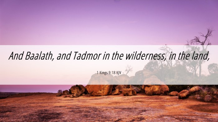 Picture 06 - 1 Kings 9:18 KJV Desktop Wallpaper - And Baalath, and Tadmor in the wilderness, in the - Desktop Bible Verse Wallpaper