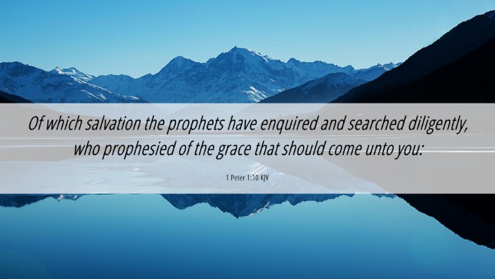 Picture 06 - 1 Peter 1:10 KJV Desktop Wallpaper - Of which salvation the prophets have enquired and - Desktop Bible Verse Wallpaper