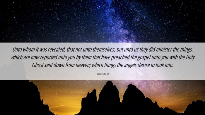 Picture 06 - 1 Peter 1:12 KJV Desktop Wallpaper - Unto whom it was revealed, that not unto - Desktop Bible Verse Wallpaper