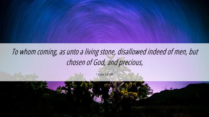 Picture 06 - 1 Peter 2:4 KJV Desktop Wallpaper - To whom coming, as unto a living stone, - Desktop Bible Verse Wallpaper