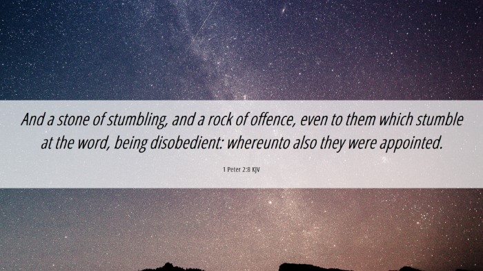 Picture 06 - 1 Peter 2:8 KJV Desktop Wallpaper - And a stone of stumbling, and a rock of offence, - Desktop Bible Verse Wallpaper