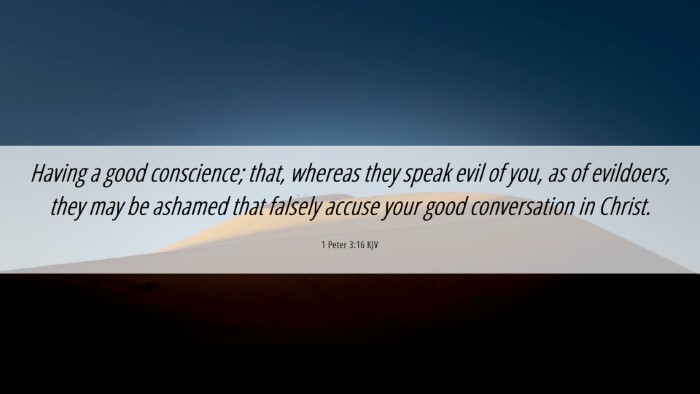 Picture 06 - 1 Peter 3:16 KJV Desktop Wallpaper - Having a good conscience; that, whereas they - Desktop Bible Verse Wallpaper