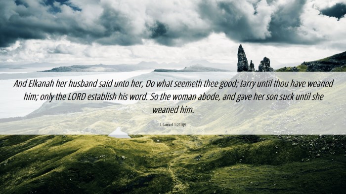 Picture 06 - 1 Samuel 1:23 KJV Desktop Wallpaper - And Elkanah her husband said unto her, Do what - Desktop Bible Verse Wallpaper