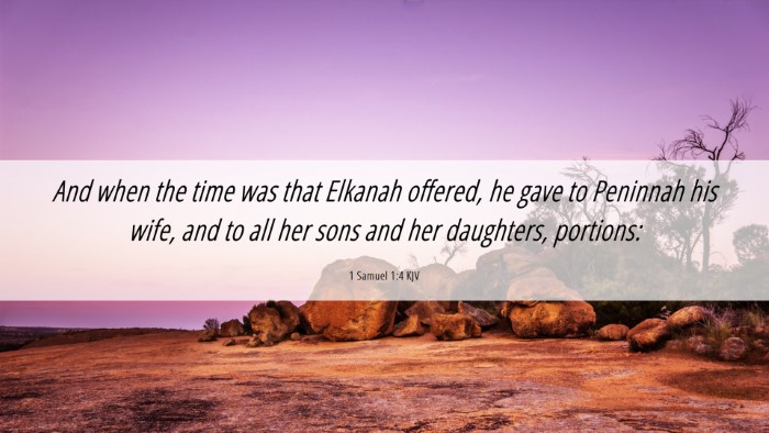 Picture 06 - 1 Samuel 1:4 KJV Desktop Wallpaper - And when the time was that Elkanah offered, he - Desktop Bible Verse Wallpaper