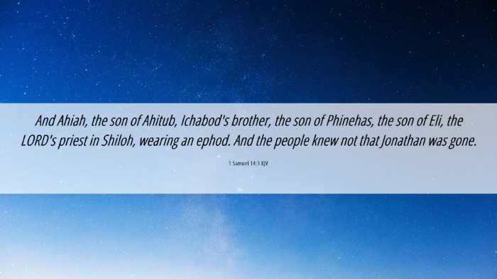 Picture 06 - 1 Samuel 14:3 KJV Desktop Wallpaper - And Ahiah, the son of Ahitub, Ichabod's brother, - Desktop Bible Verse Wallpaper