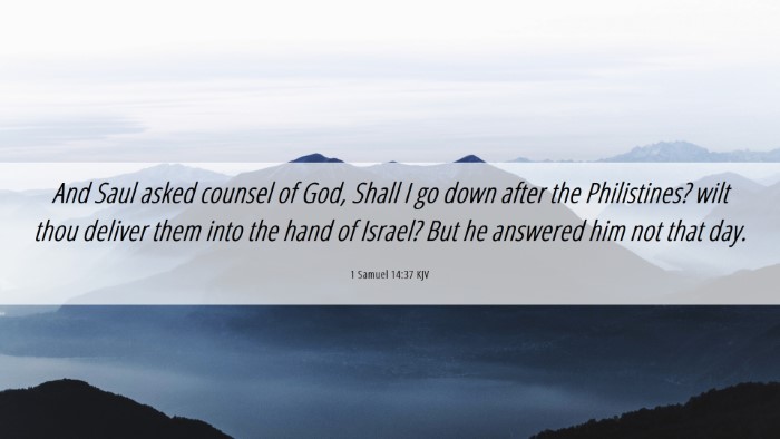 Picture 06 - 1 Samuel 14:37 KJV Desktop Wallpaper - And Saul asked counsel of God, Shall I go down - Desktop Bible Verse Wallpaper