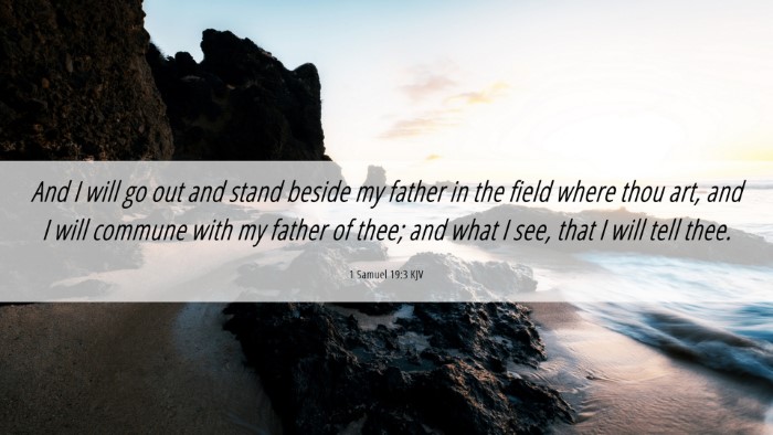 Picture 06 - 1 Samuel 19:3 KJV Desktop Wallpaper - And I will go out and stand beside my father in - Desktop Bible Verse Wallpaper