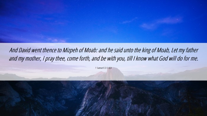 Picture 06 - 1 Samuel 22:3 KJV Desktop Wallpaper - And David went thence to Mizpeh of Moab: and he - Desktop Bible Verse Wallpaper