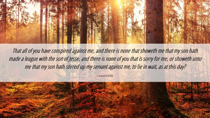 Picture 06 - 1 Samuel 22:8 KJV Desktop Wallpaper - That all of you have conspired against me, and - Desktop Bible Verse Wallpaper