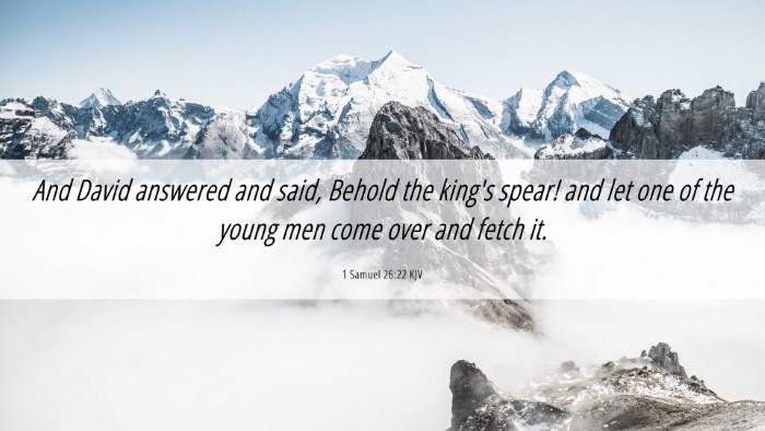 Picture 06 - 1 Samuel 26:22 KJV Desktop Wallpaper - And David answered and said, Behold the king's - Desktop Bible Verse Wallpaper