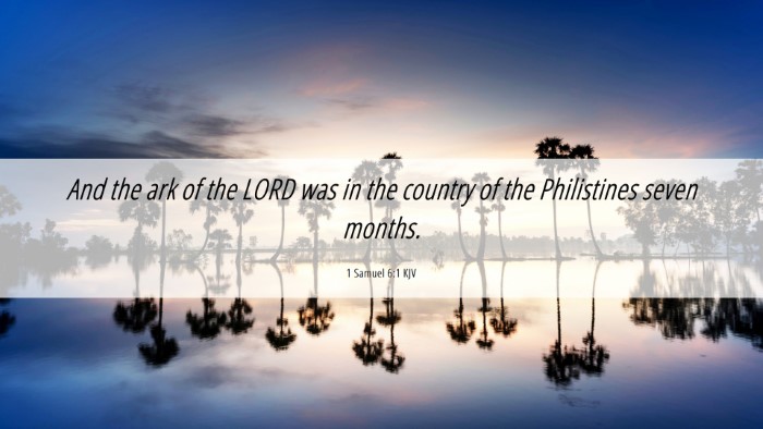 Picture 06 - 1 Samuel 6:1 KJV Desktop Wallpaper - And the ark of the LORD was in the country of the - Desktop Bible Verse Wallpaper