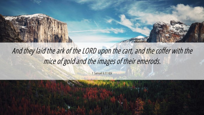 Picture 06 - 1 Samuel 6:11 KJV Desktop Wallpaper - And they laid the ark of the LORD upon the cart, - Desktop Bible Verse Wallpaper