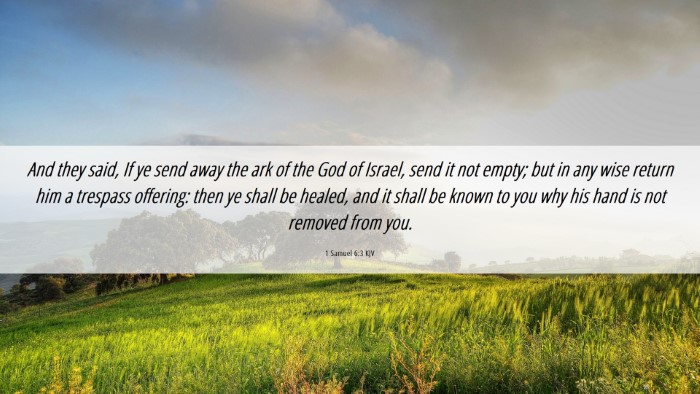 Picture 06 - 1 Samuel 6:3 KJV Desktop Wallpaper - And they said, If ye send away the ark of the God - Desktop Bible Verse Wallpaper