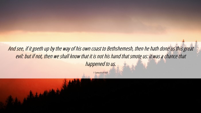 Picture 06 - 1 Samuel 6:9 KJV Desktop Wallpaper - And see, if it goeth up by the way of his own - Desktop Bible Verse Wallpaper