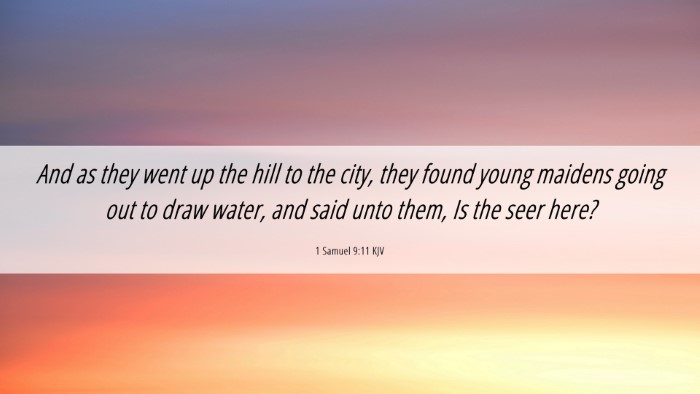 Picture 06 - 1 Samuel 9:11 KJV Desktop Wallpaper - And as they went up the hill to the city, they - Desktop Bible Verse Wallpaper
