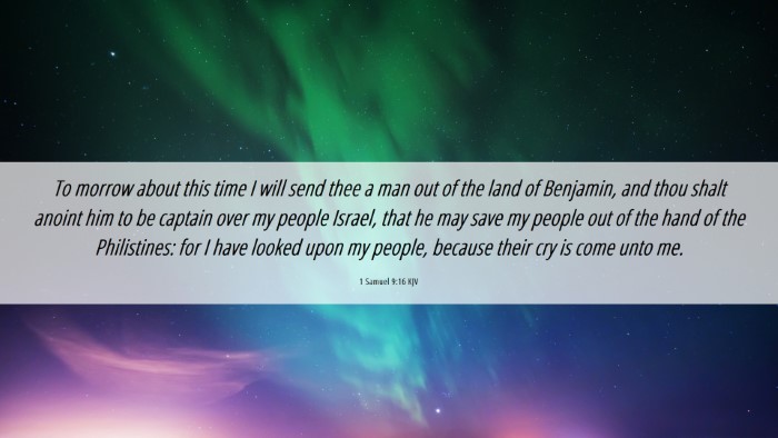 Picture 06 - 1 Samuel 9:16 KJV Desktop Wallpaper - To morrow about this time I will send thee a man - Desktop Bible Verse Wallpaper