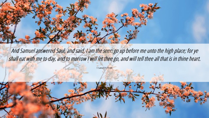 Picture 06 - 1 Samuel 9:19 KJV Desktop Wallpaper - And Samuel answered Saul, and said, I am the - Desktop Bible Verse Wallpaper