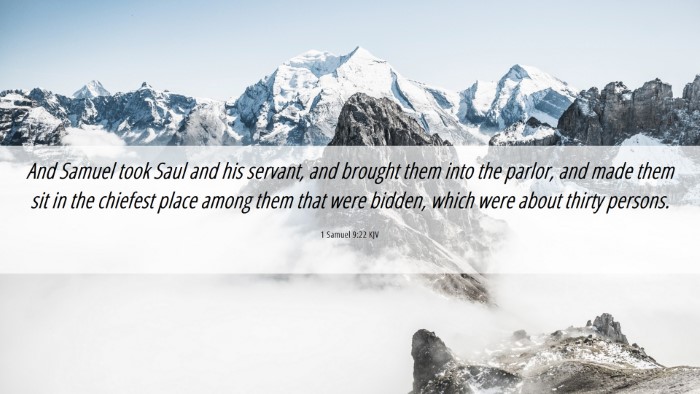 Picture 06 - 1 Samuel 9:22 KJV Desktop Wallpaper - And Samuel took Saul and his servant, and brought - Desktop Bible Verse Wallpaper
