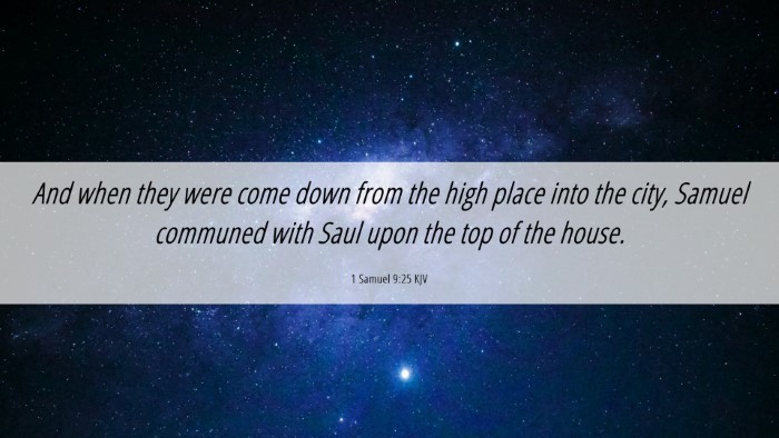 Picture 06 - 1 Samuel 9:25 KJV Desktop Wallpaper - And when they were come down from the high place - Desktop Bible Verse Wallpaper