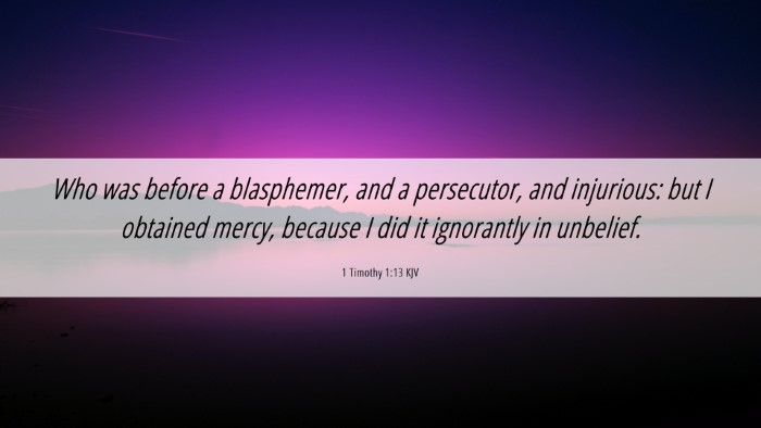 Picture 06 - 1 Timothy 1:13 KJV Desktop Wallpaper - Who was before a blasphemer, and a persecutor, - Desktop Bible Verse Wallpaper
