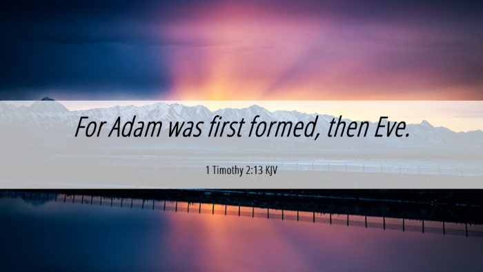 Picture 06 - 1 Timothy 2:13 KJV Desktop Wallpaper - For Adam was first formed, then - Desktop Bible Verse Wallpaper