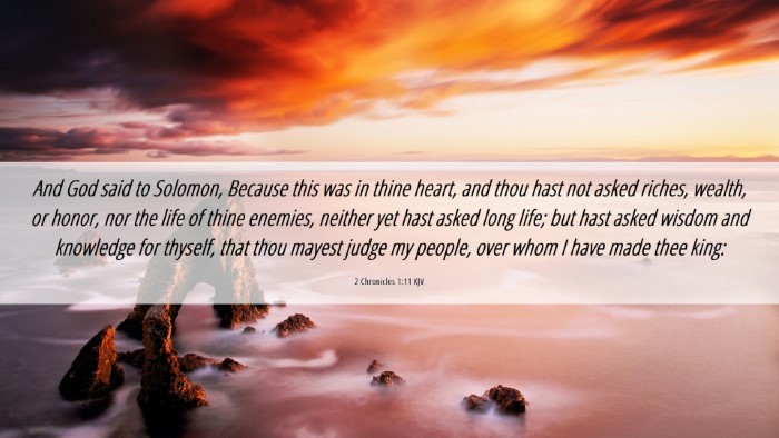Picture 06 - 2 Chronicles 1:11 KJV Desktop Wallpaper - And God said to Solomon, Because this was in - Desktop Bible Verse Wallpaper