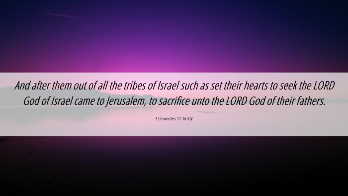 Picture 06 - 2 Chronicles 11:16 KJV Desktop Wallpaper - And after them out of all the tribes of Israel - Desktop Bible Verse Wallpaper