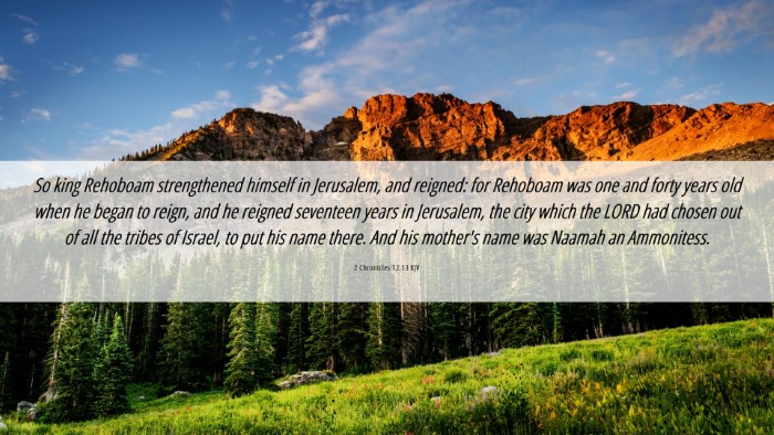 Picture 06 - 2 Chronicles 12:13 KJV Desktop Wallpaper - So king Rehoboam strengthened himself in - Desktop Bible Verse Wallpaper