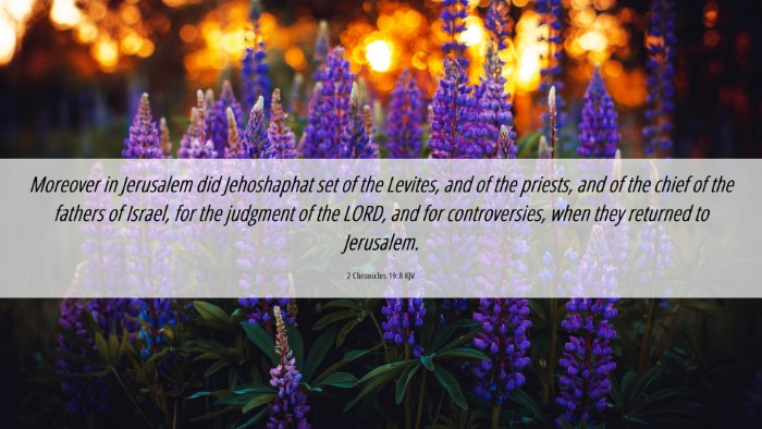 Picture 06 - 2 Chronicles 19:8 KJV Desktop Wallpaper - Moreover in Jerusalem did Jehoshaphat set of the - Desktop Bible Verse Wallpaper