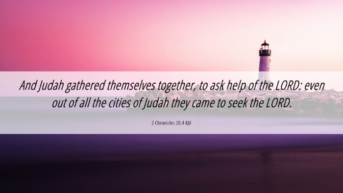 Picture 06 - 2 Chronicles 20:4 KJV Desktop Wallpaper - And Judah gathered themselves together, to ask - Desktop Bible Verse Wallpaper