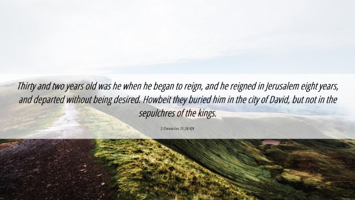 Picture 06 - 2 Chronicles 21:20 KJV Desktop Wallpaper - Thirty and two years old was he when he began to - Desktop Bible Verse Wallpaper
