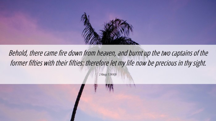 Picture 06 - 2 Kings 1:14 KJV Desktop Wallpaper - Behold, there came fire down from heaven, and - Desktop Bible Verse Wallpaper