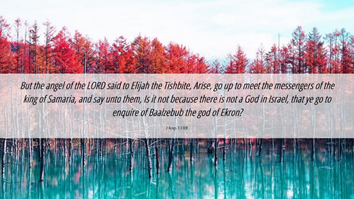 Picture 06 - 2 Kings 1:3 KJV Desktop Wallpaper - But the angel of the LORD said to Elijah the - Desktop Bible Verse Wallpaper