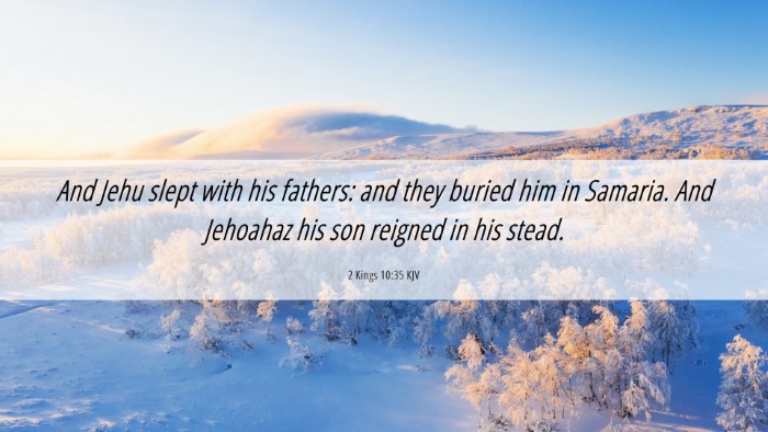 Picture 06 - 2 Kings 10:35 KJV Desktop Wallpaper - And Jehu slept with his fathers: and they buried - Desktop Bible Verse Wallpaper